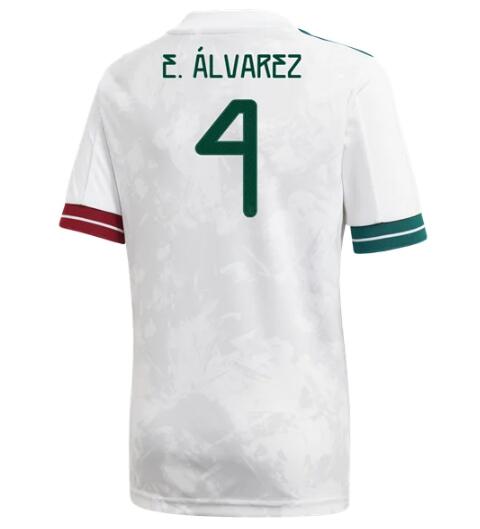 2020 Mexico Away Kit Soccer Jersey #4 Edson Alvarez